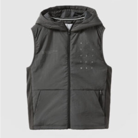 Zara kids Charcoal Hooded Vest - Picture 2 of 3
